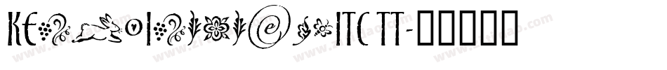 KendoInitialsITC TT字体转换
